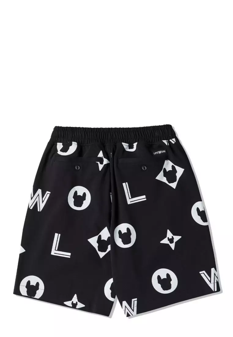 Monogram LW Short Pants -Black