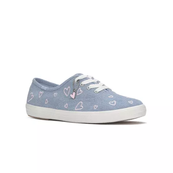 KEDS Women Champion Denim Heart Embroidery-WF68341