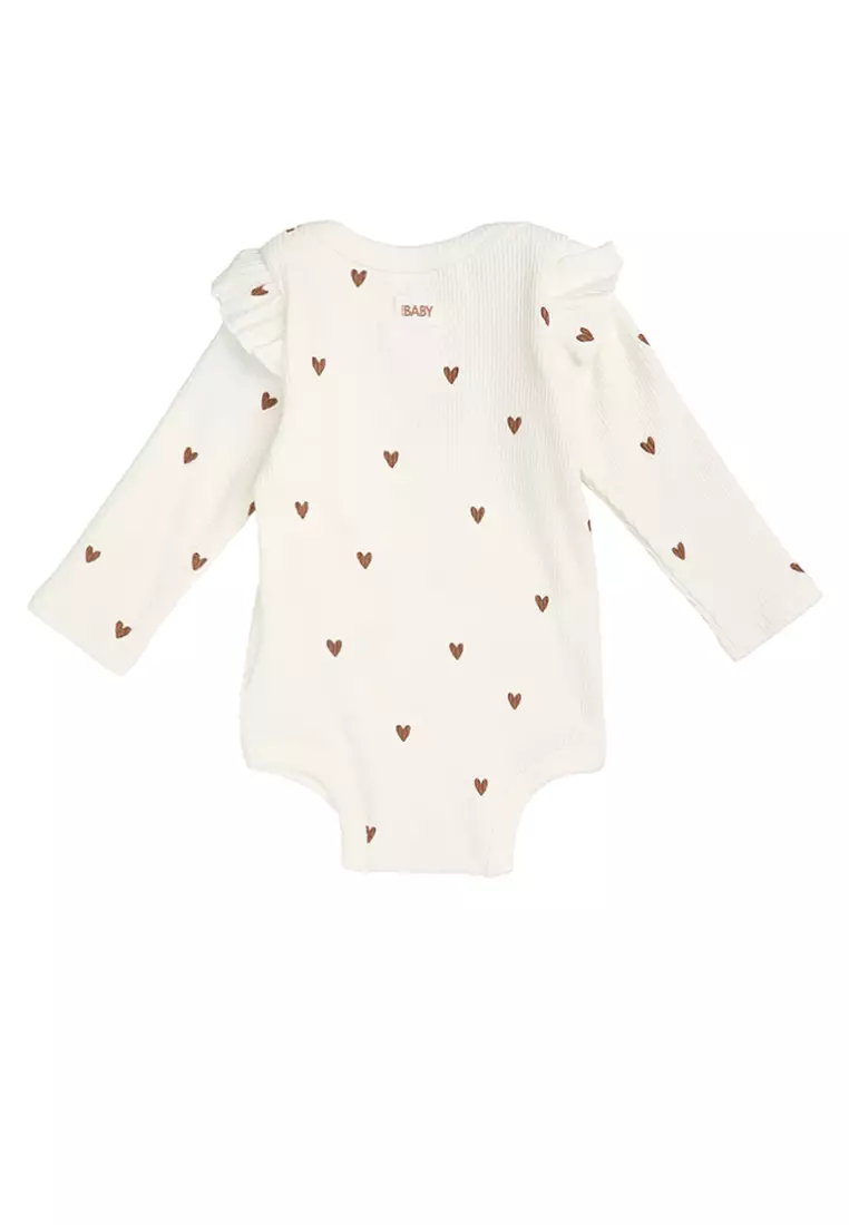 Organic Pointelle Long Sleeve Bubbysuit