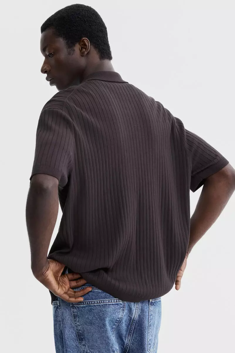 Regular Fit Rib-knit shirt