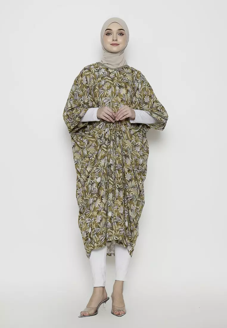 Urban Exchange Dinaya Kaftan Brown - Gamis Kaftan Rayon Brown Warna Brown