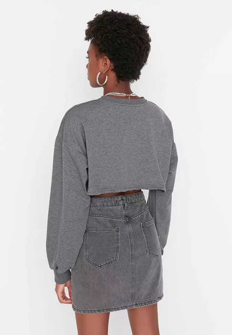 Asymmetrical Crop Sweatshirt