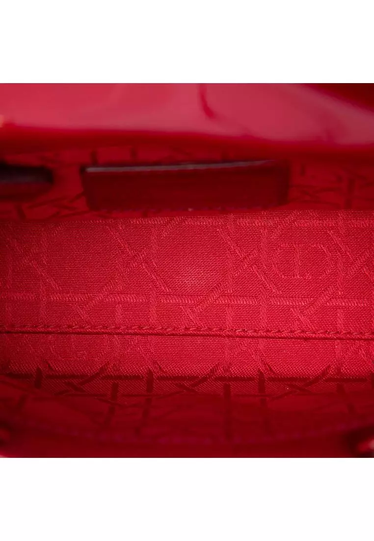 Pre-Loved Dior Mini Patent Cannage Lady Dior