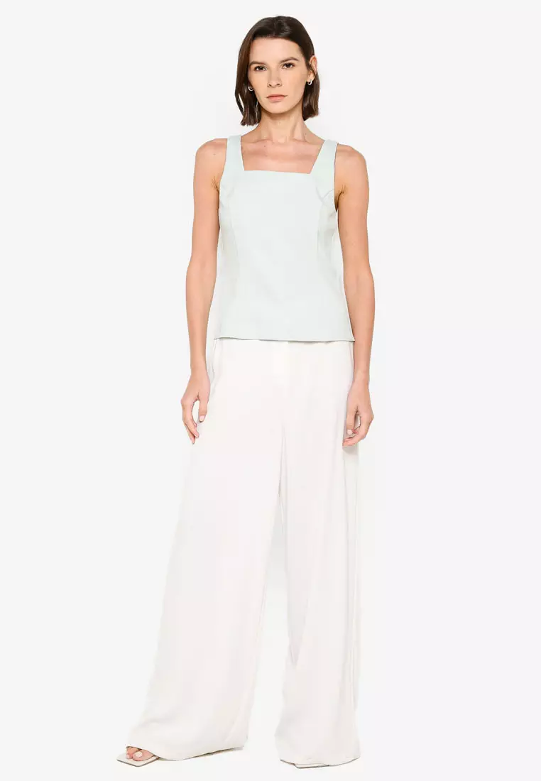 Square Neck Fitted Blouse