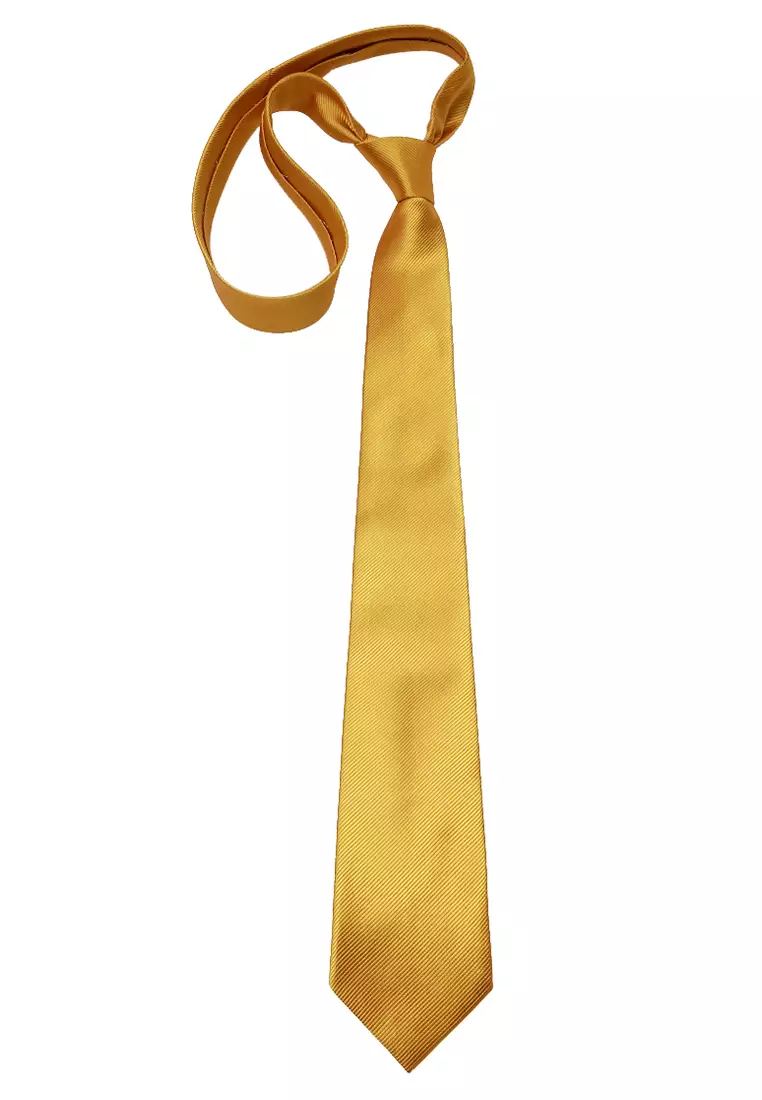 Stranger Dasi Pria Polos Plain Tie Man Neckwear Aksesoris Fashion Material Polyester ORIGINAL - Gold