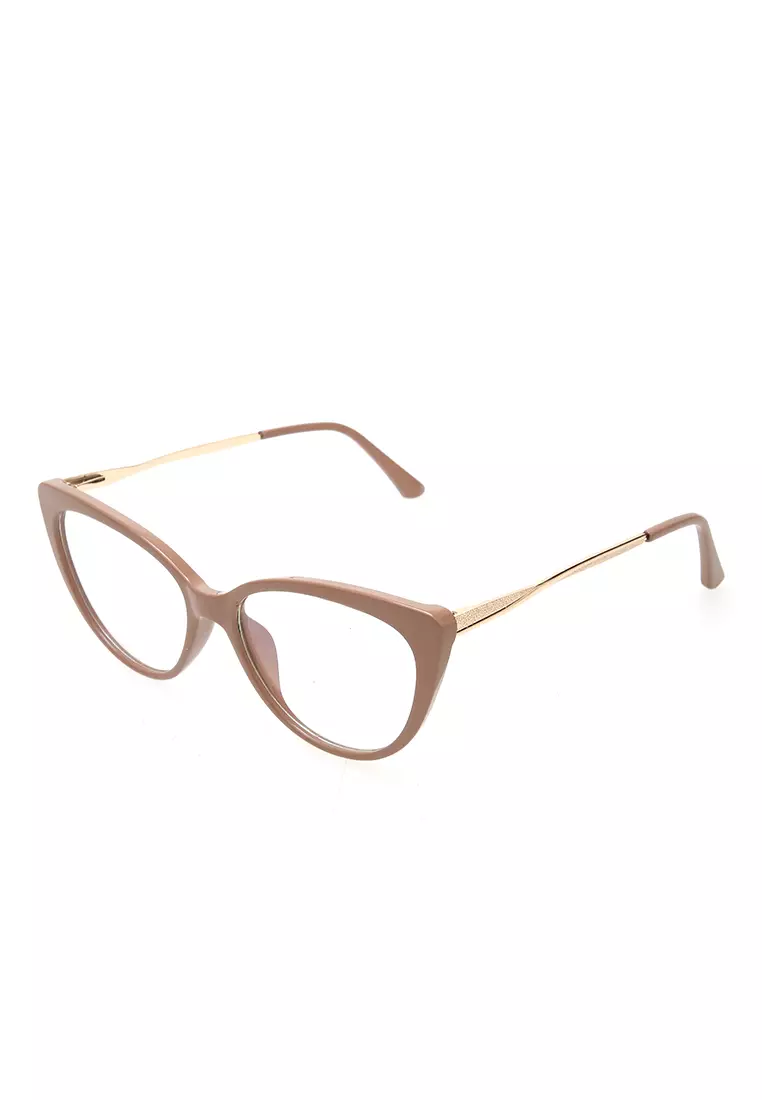 Kiano Kacamata Wanita Anti Radiasi Glasess Frame Material Plastic ORIGINAL - Cream