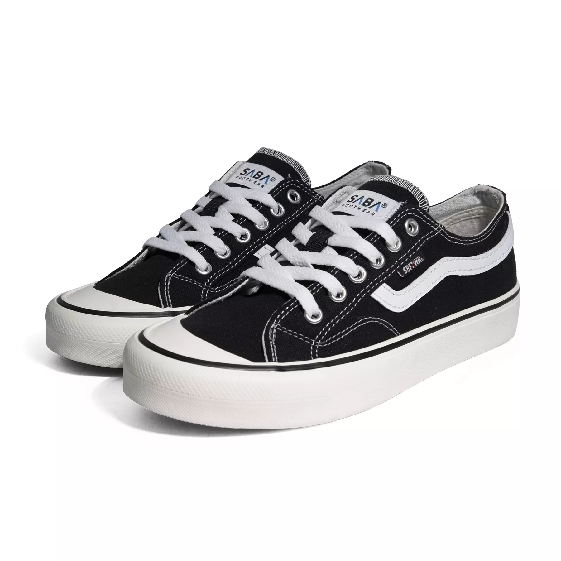 SABA Veloz Black White Classic - Sepatu Sneakers Casual Pria Wanita