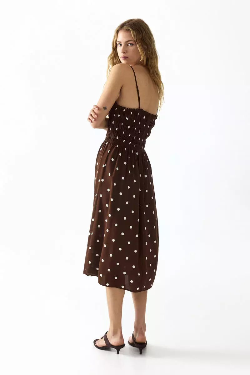 Smocked strappy dress