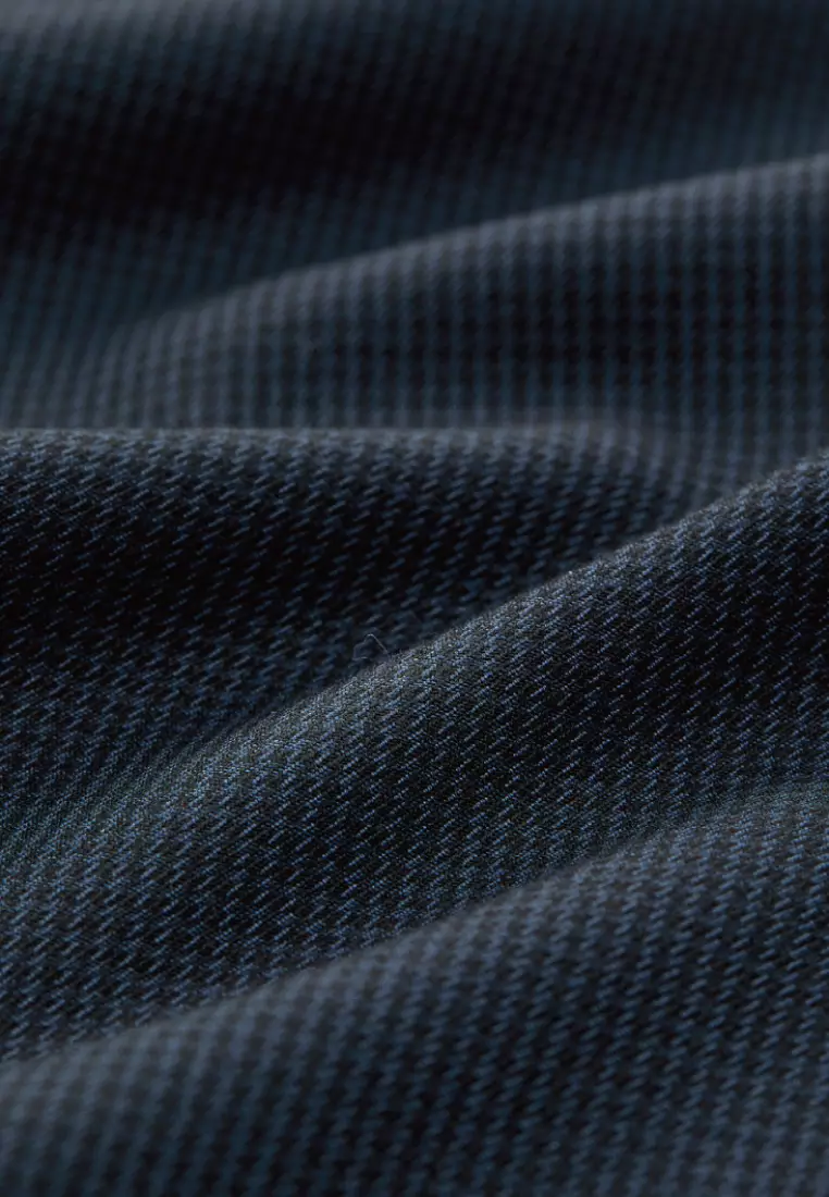 Midnight Blue Houndstooth Slim Suit