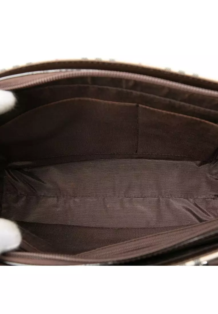 Pre-Loved Burberry House Check Canvas Tote