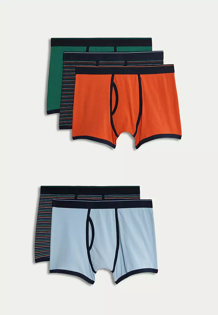5pk Stretch Cool & Fresh™ Striped Trunks