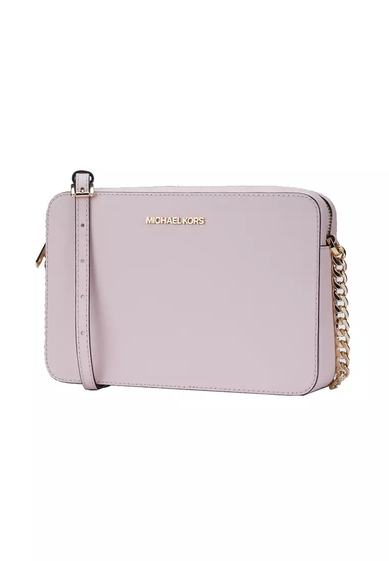 Jet Set Large Saffiano Leather Crossbody Bag In Powder Blush 35T8GTTC9L