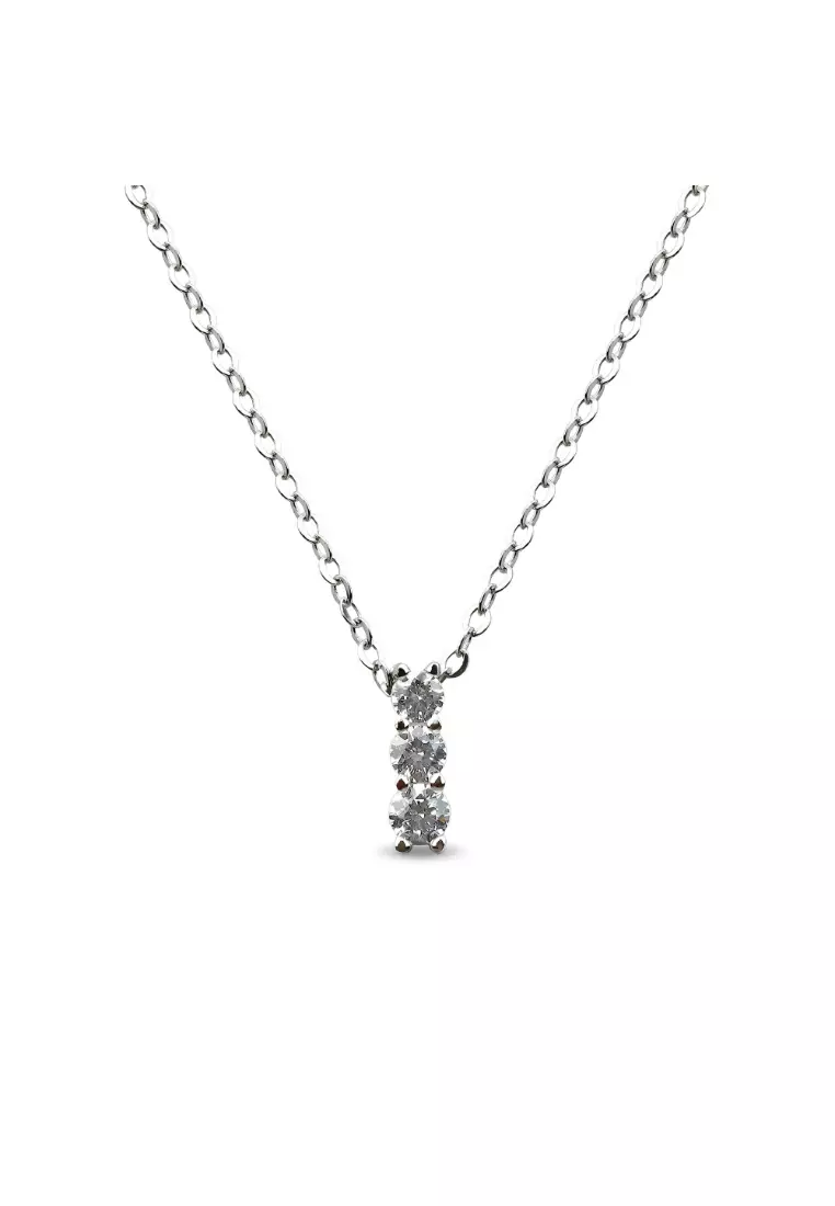 White gold clearance cz pendant