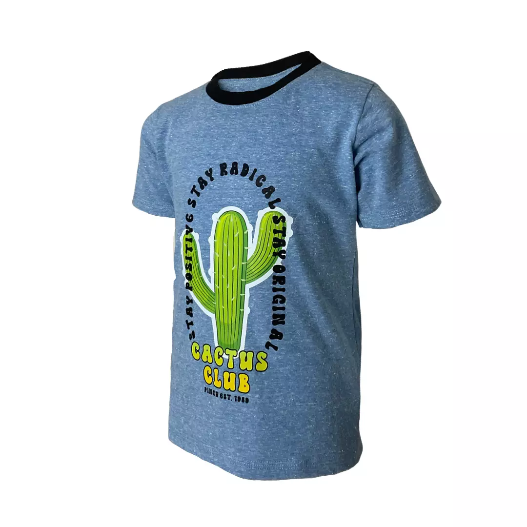 Pingu Kaos Anak Laki Laki Sablon Cactus Biru 92001829