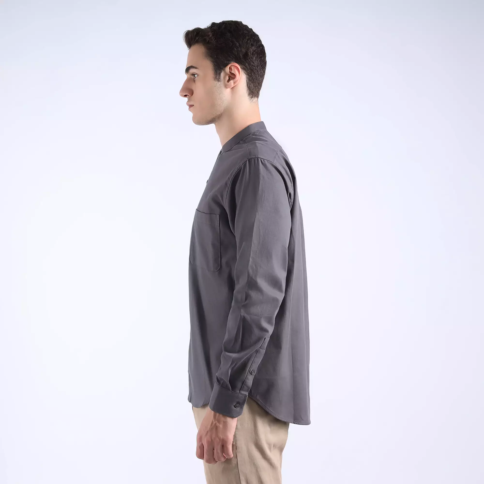 LARUSSO X Rizky Ridho - Form + Focus - Koko Ultra Soft Lengan Panjang - Asphalt Grey