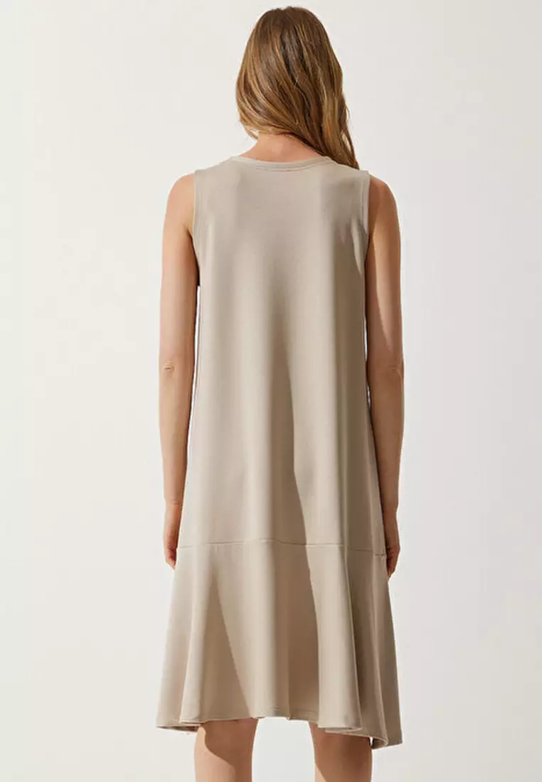 Knitted Flounce Bell Dress