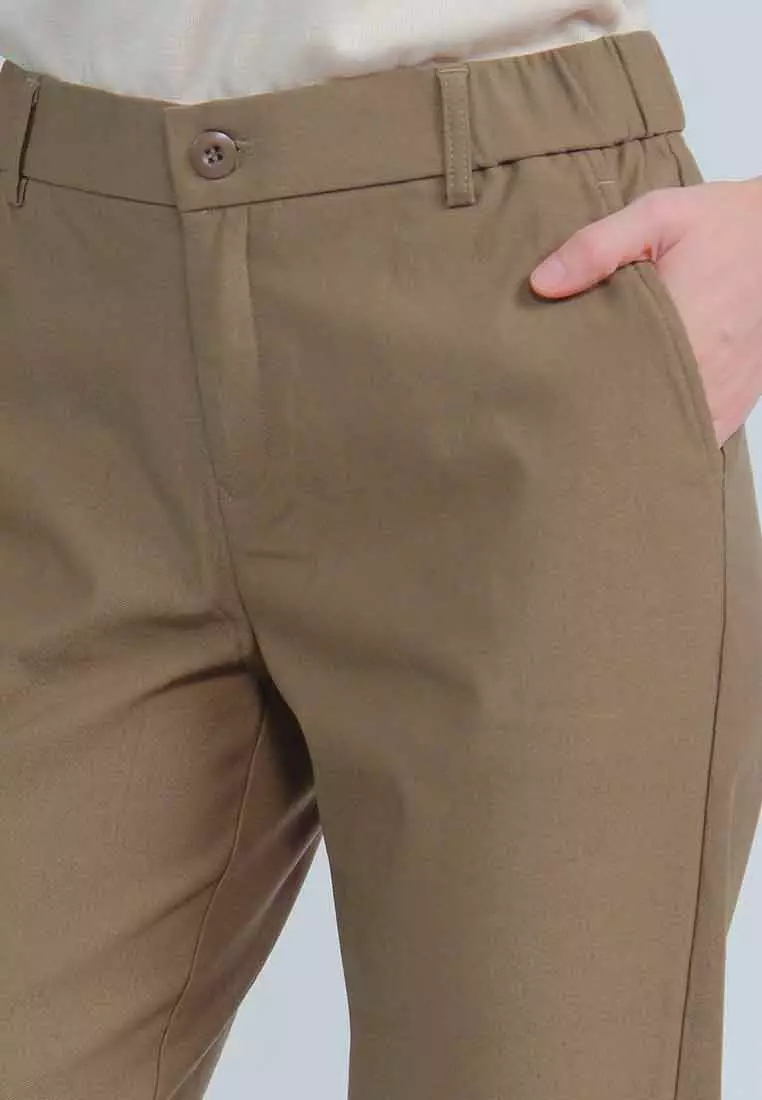 Geneva Slim Pants with Side Garter Detail