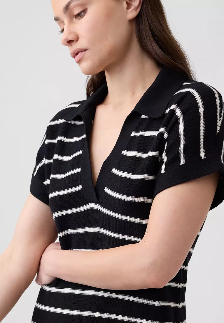 Short Sleeves Sweater Mini Dress