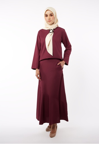 EMILY Suit Maroon from Inhanna in Red