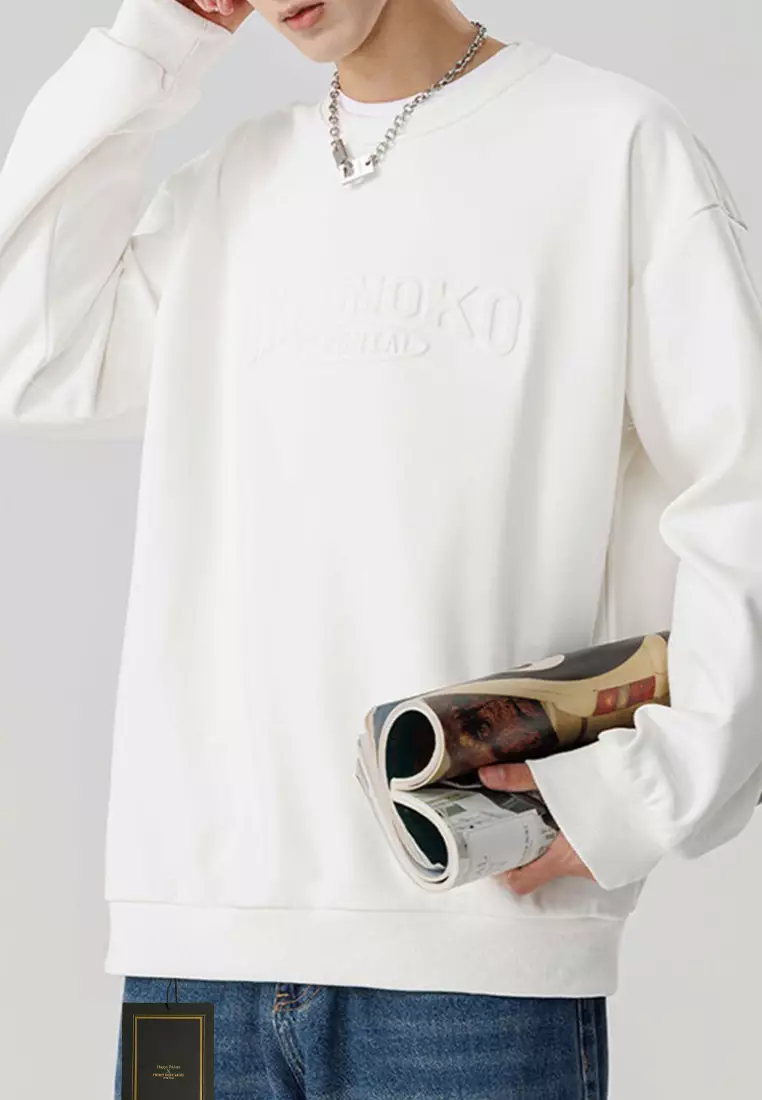 White branded sweatshirt on sale