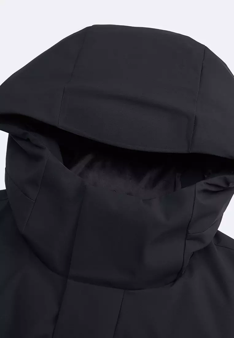 男裝 K-SWISS LOGO 防風防潑水鵝絨連帽羽絨外套