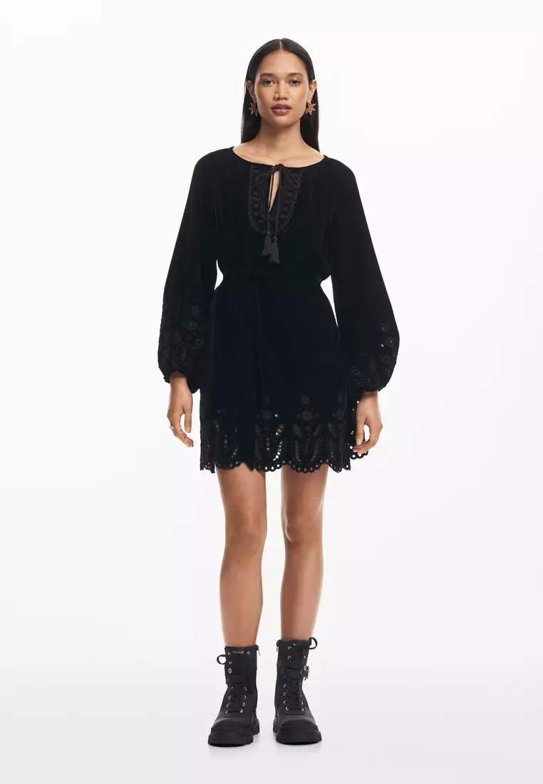 Desigual Woman Embroidered mini dress.