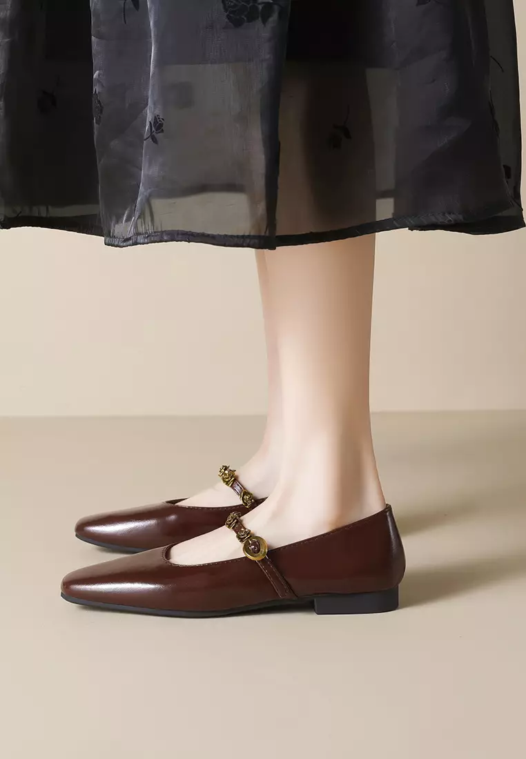 Metal Buckle Strap Mary Jane Shoes WW821-3
