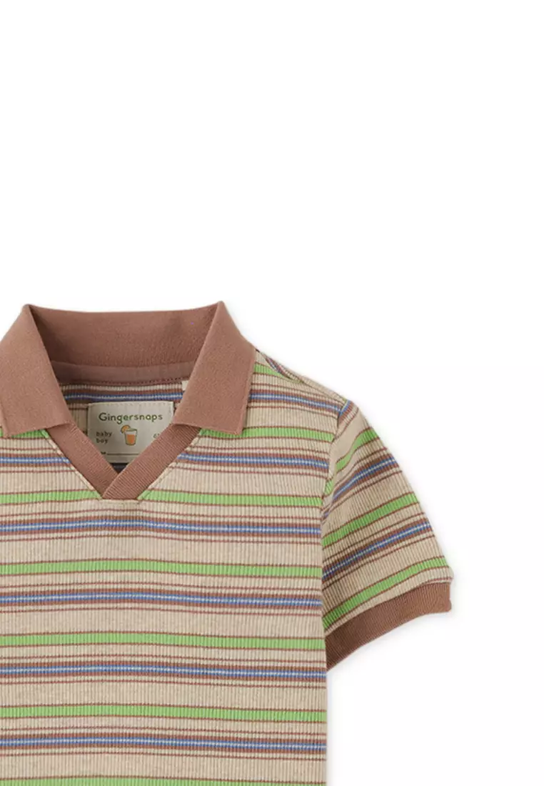 Baby Boys Retro Stripes Polo Shirt