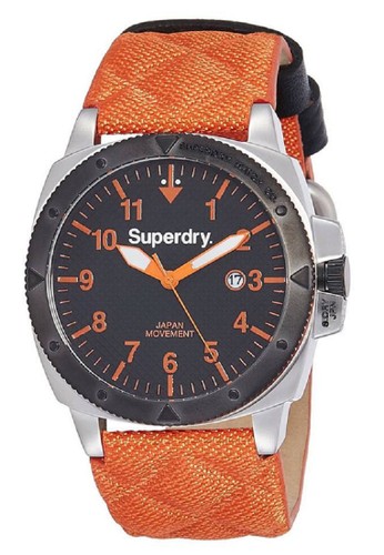 Superdry Jam Tangan Pria Orange Leather Strap SYG149O