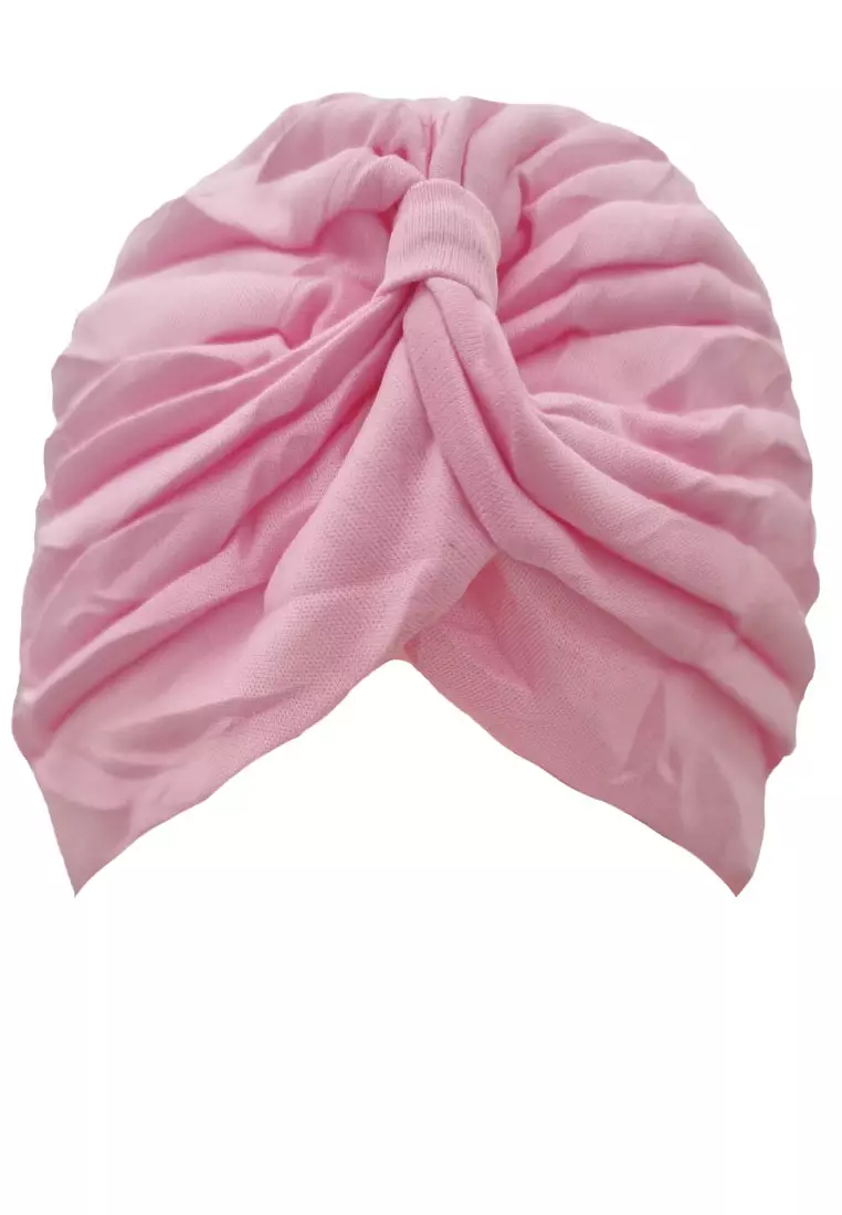 Plain Head Turban Wanita Pink