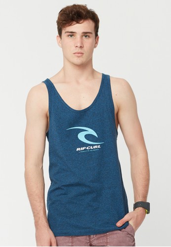 Rip Curl Corp Icon Marle Men Singlet - Blue