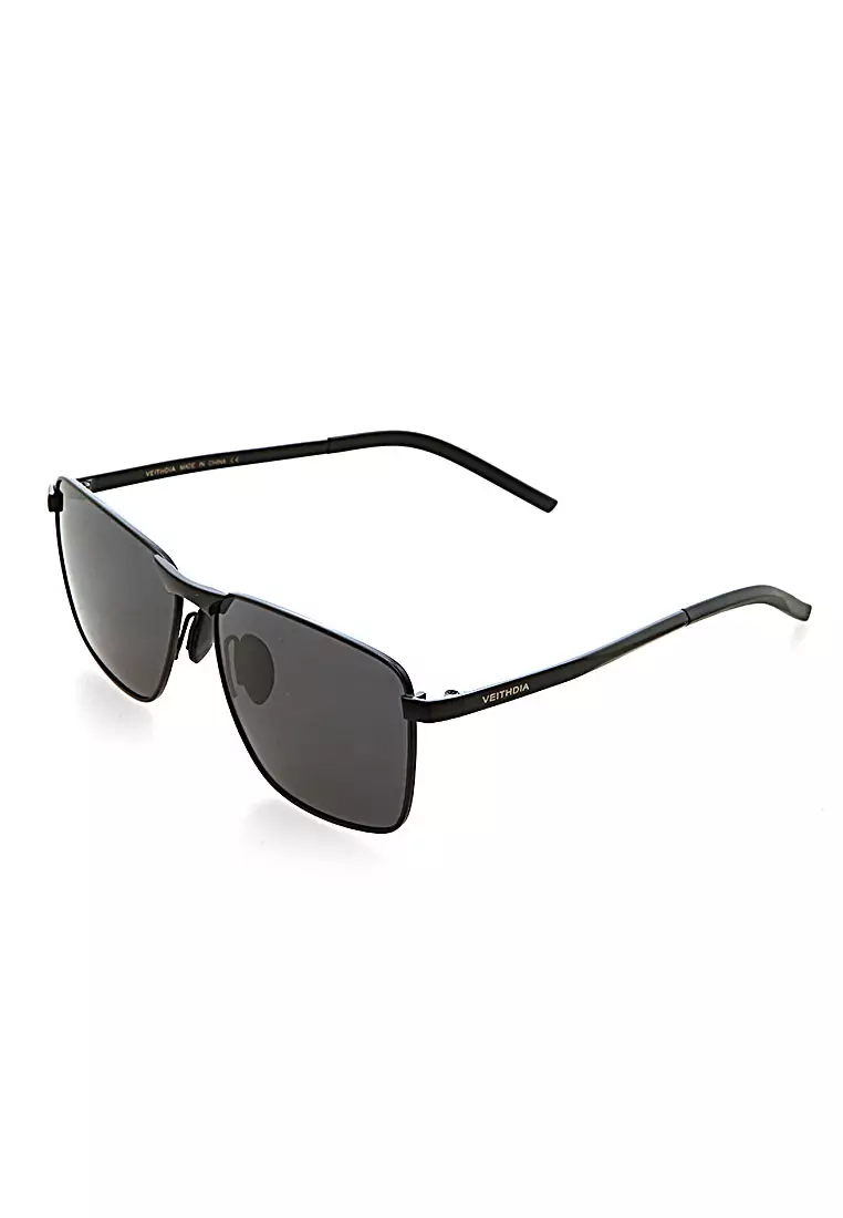 Mackenzie Kacamata Vintage UV Polarized Sunglasses Material Polycarbonate ORIGINAL - Black