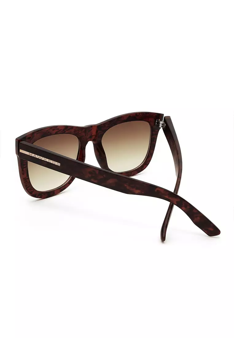 HAWKERS Dark Carey Gold Gradient NOBU Asian Fit Sunglasses for Men and Women. UV400 Protection. Official Product Designed in Spain