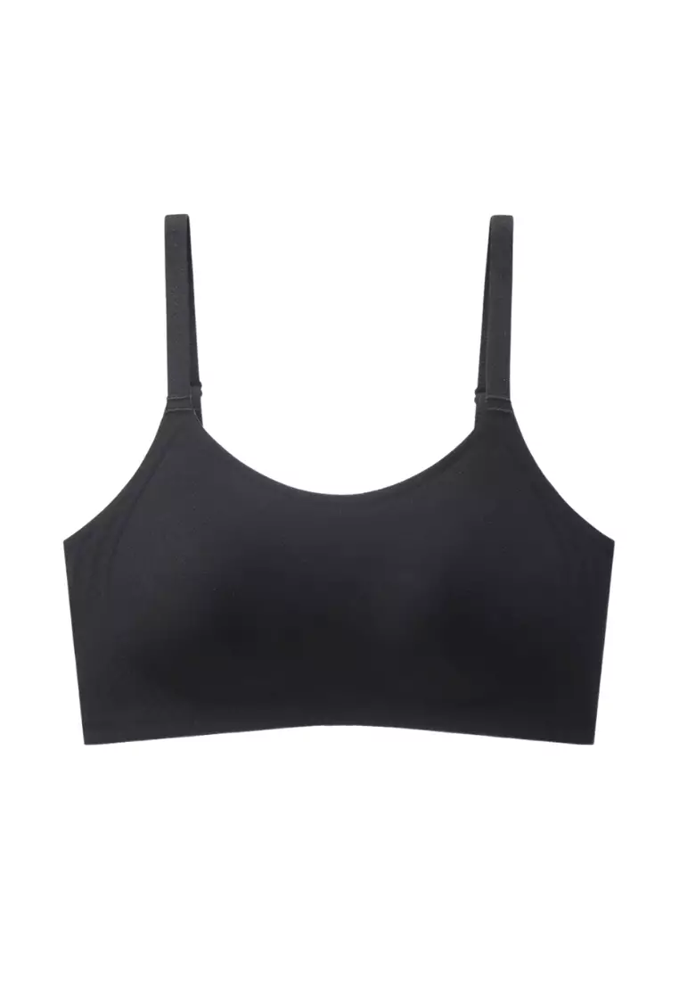 Premium Layla Seamless Wireless Bra in Black
