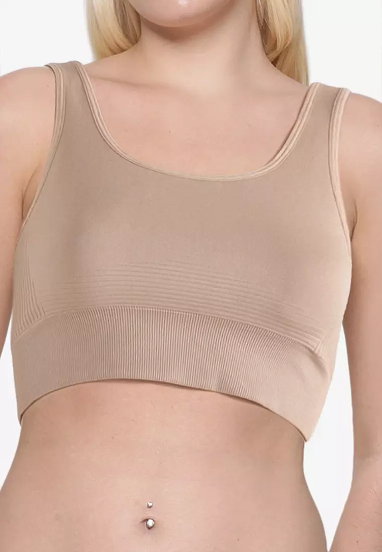 Vero Moda seamless bra in beige