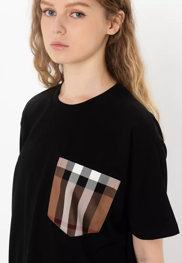 BURBERRY CARRICK Tシャツ Burberry Ladies Bright Red Carrick Embroidered Logo Rugby
