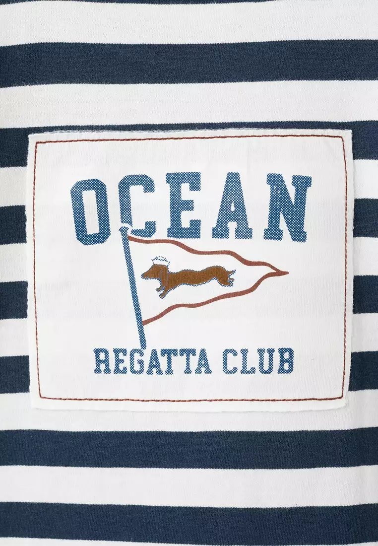 Embroidery Striped T-Shirt