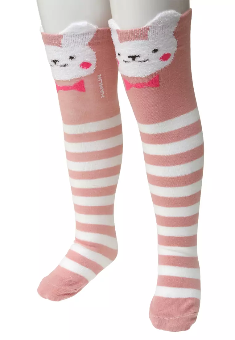 Candie Kaos Kaki Panjang Anak Perempuan Pinky Bunny Kids Long Socks Material Cotton ORIGINAL - Pink