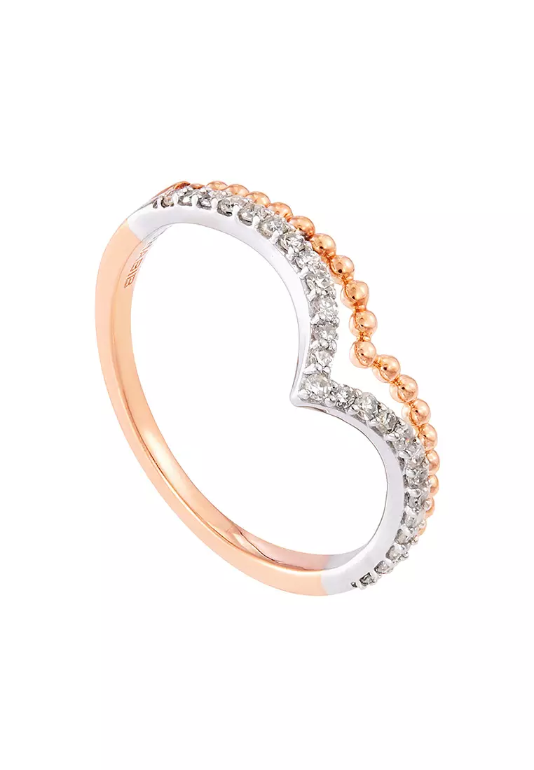 HABIB Tiara White and Rose Diamond Ring