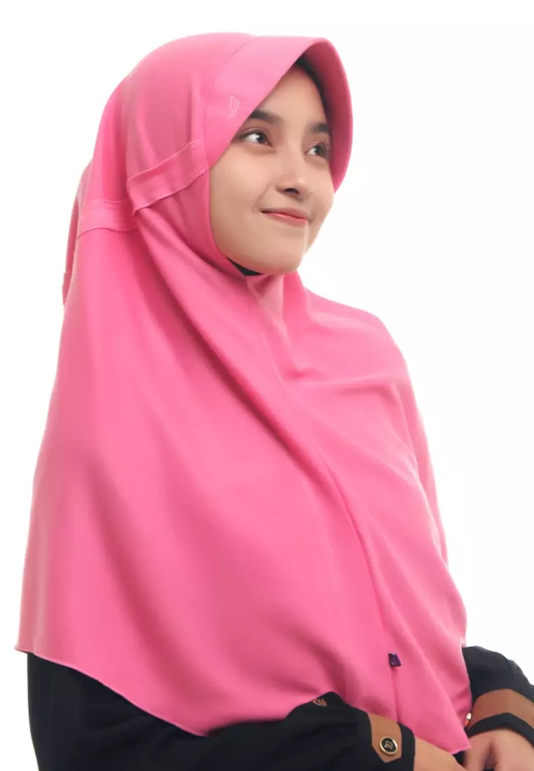 Rabbani - Kerudung Sekolah Instan Innova Lx KAA XL - Pink Sedang