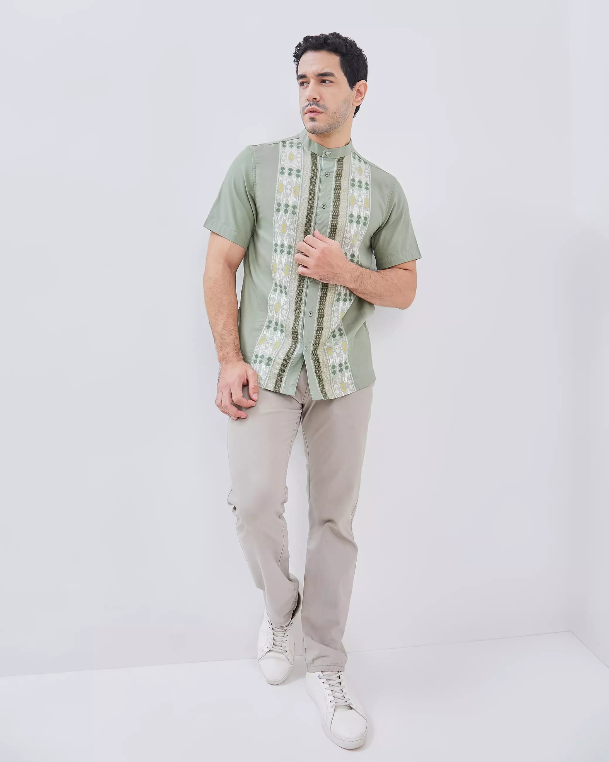 AMK Kemeja Koko Pria Lengan Pendek KK Rashad S/s Sage