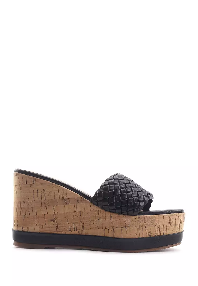 Discount on Nine West  shoes - SKU: Murma Wedge Sandals Black