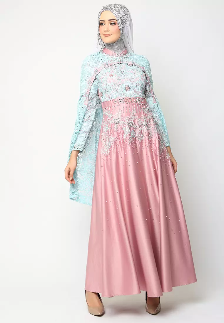 Bibiq Gamis Brokat Satin