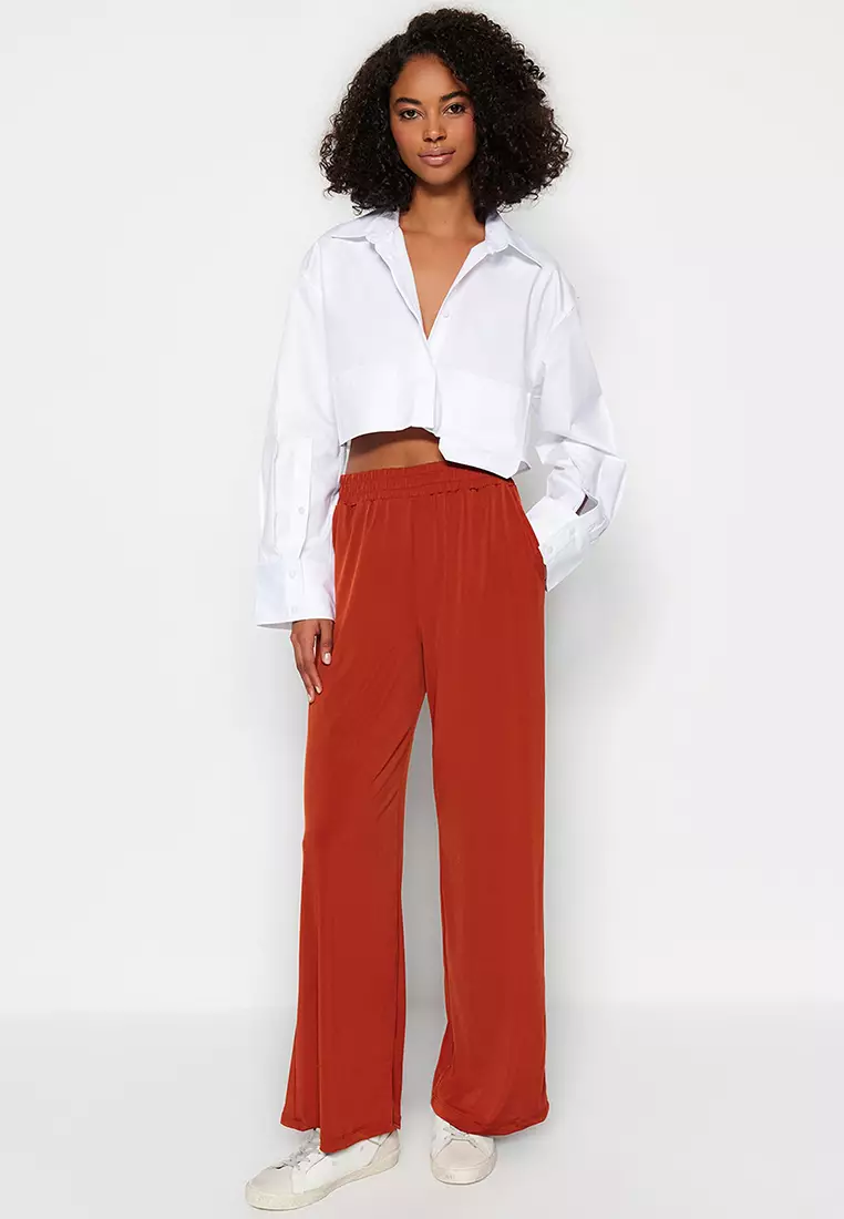 Buy Trendyol High-Waist Wide Leg Pants 2024 Online