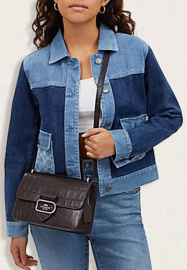 Coach Large Morgan Square Crossbody Amethyst