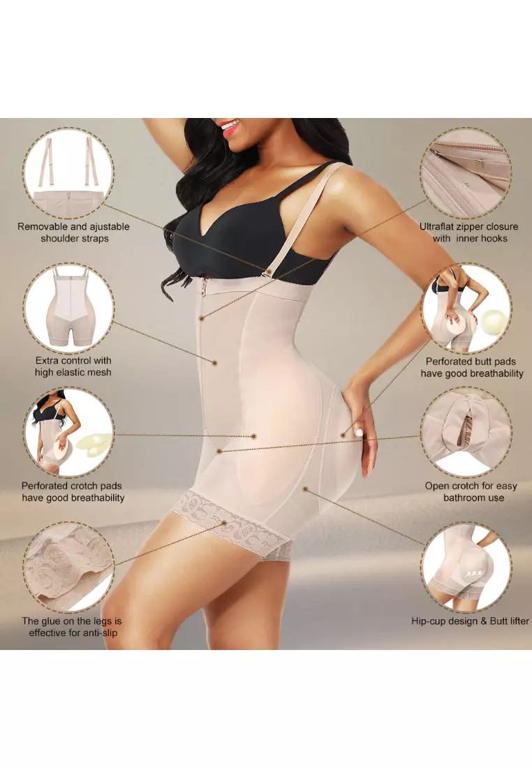Lara Slim-fitting one-piece corset zipper-breasted one-piece corset waist-enhancing  butt pads cross-sexy body-shaping tummy-tightening pants butt-lifting pants  2024, Buy Lara Online