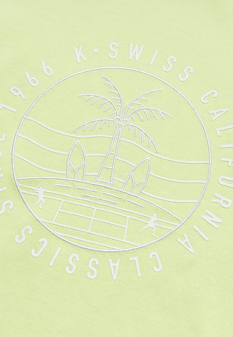 WOMEN'S K-SWISS CALIFORNIA LOGO LOOSE FIT COTTON T-SHIRT