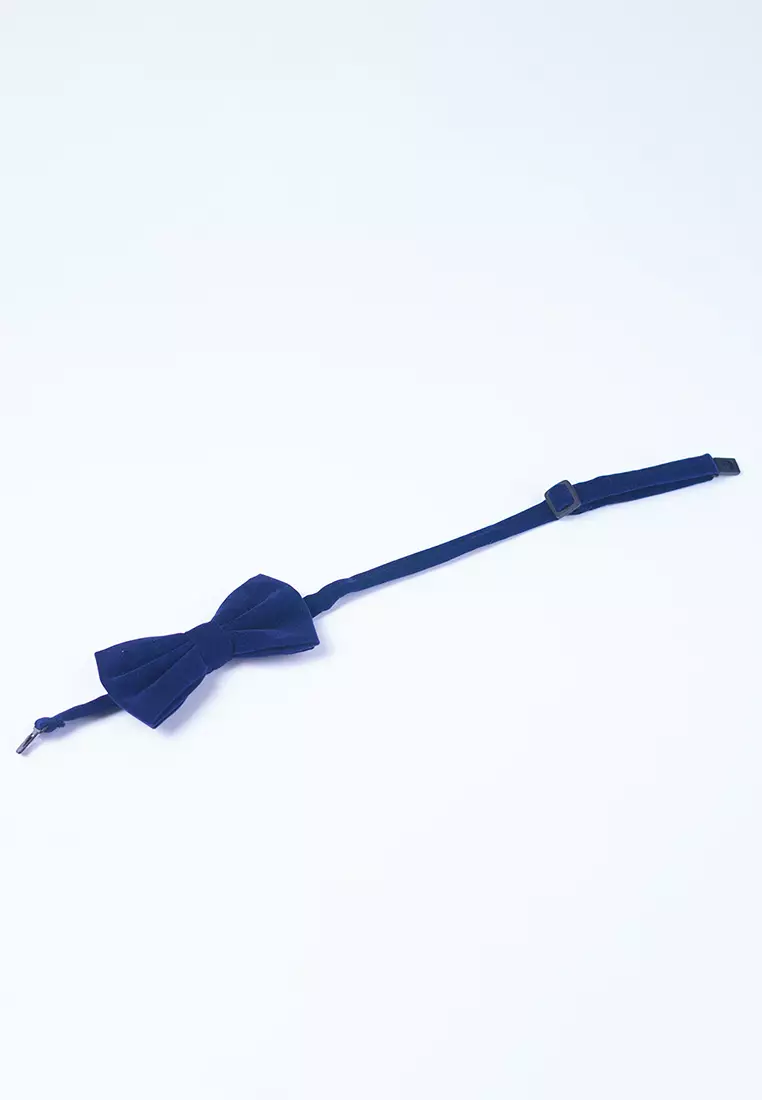 Dasi kupu kupu bowtie wedding bahan suede / beludru navy
