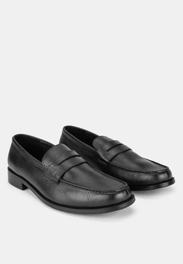 Bristol Shoes Lennon Black Penny Loafers