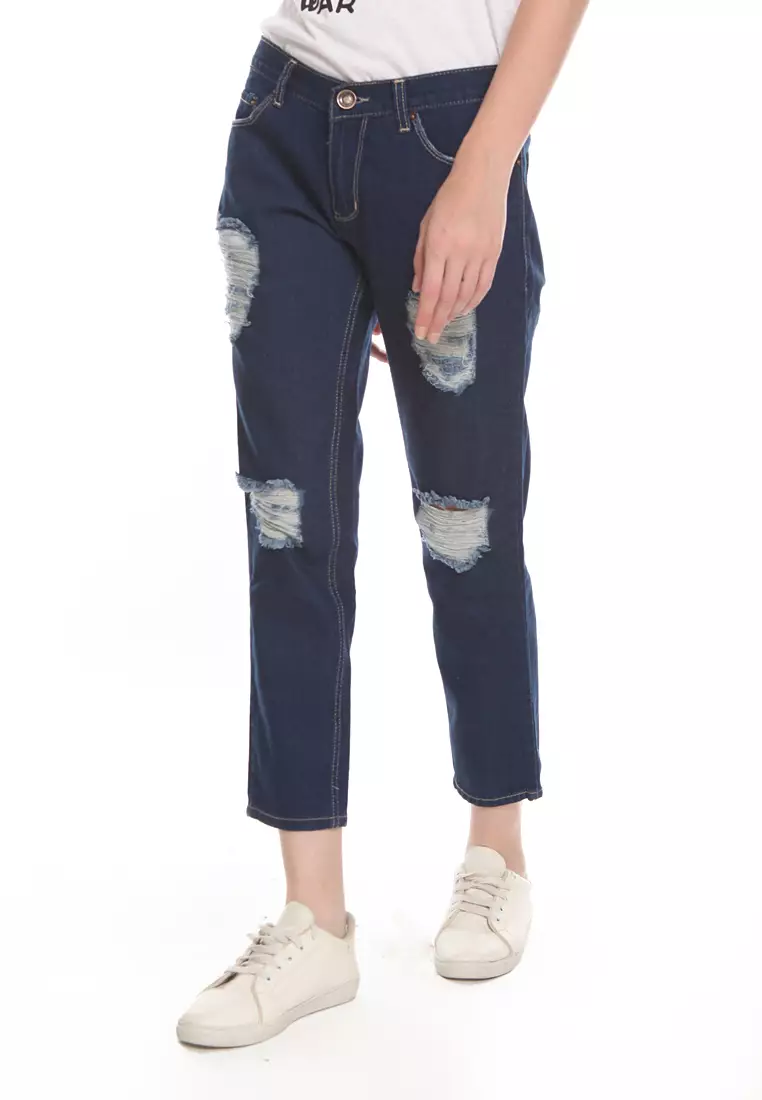 Boyfriend Rips Jeans 7/8 BJ2102